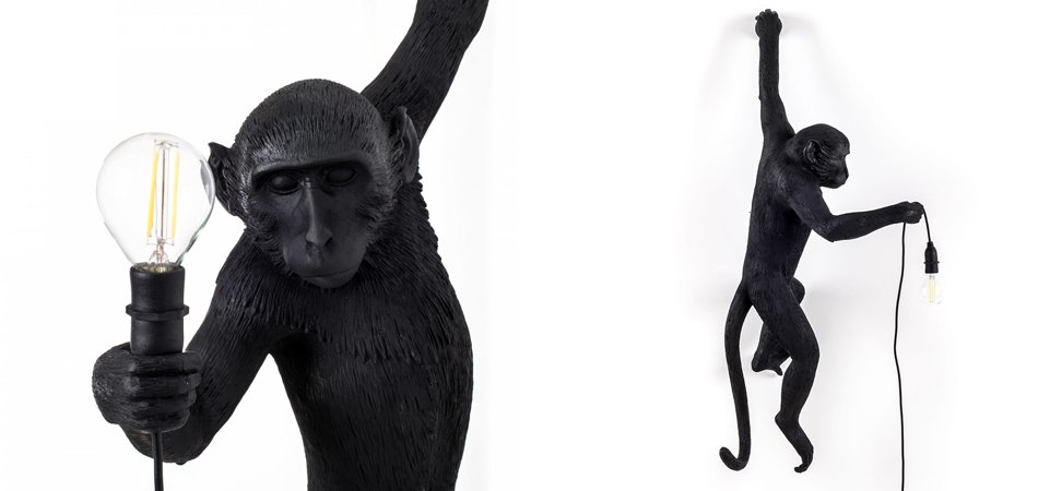 БРА SELETTI MONKEY LAMP HANGING VERSION Black БРА SELETTI MONKEY LAMP HANGING VERSION Black - Loft-Concept в Твери