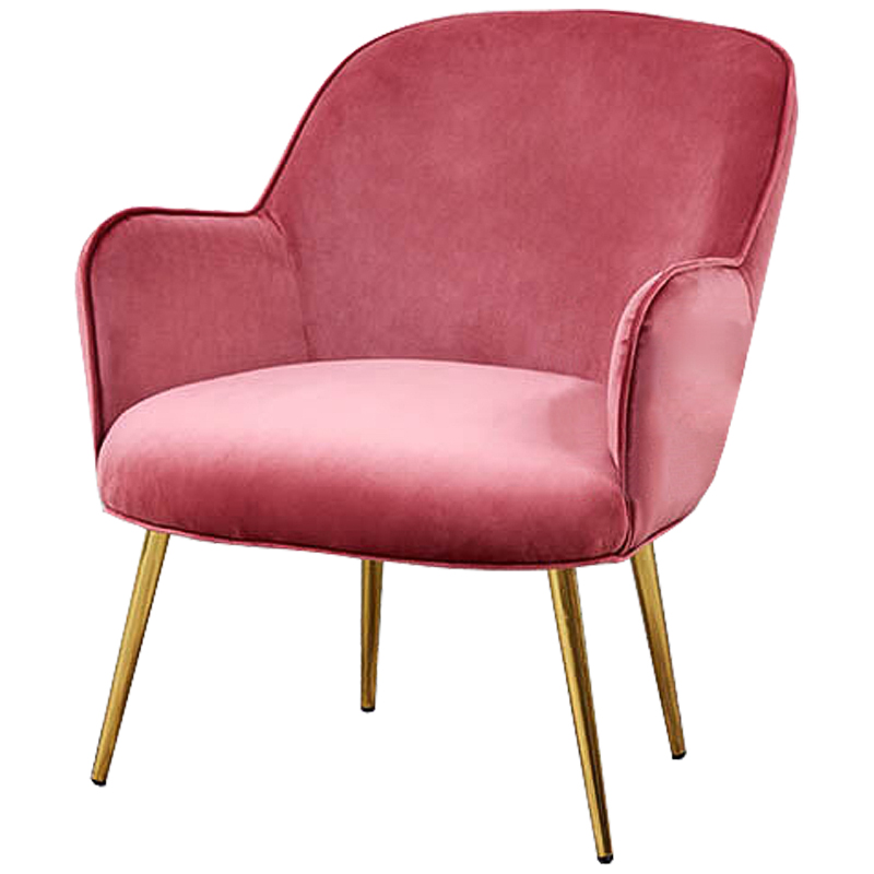 Кресло Waldeck Chair Pink Розовый (Rose) Глянцевое золото Кресло Waldeck Chair Pink Розовый (Rose) Глянцевое золото в Твери | Loft Concept