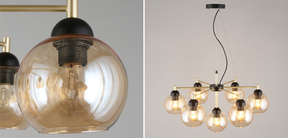 Люстра Smoky Sphere с Дымчатым стеклом Люстра Smoky Sphere с Дымчатым стеклом - Loft-Concept в Твери