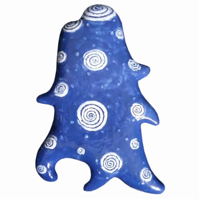 Настенный декор Andrew Wood ceramics Ticky Dicky Белый Синий Настенный декор Andrew Wood ceramics Ticky Dicky Белый Синий в Твери | Loft Concept