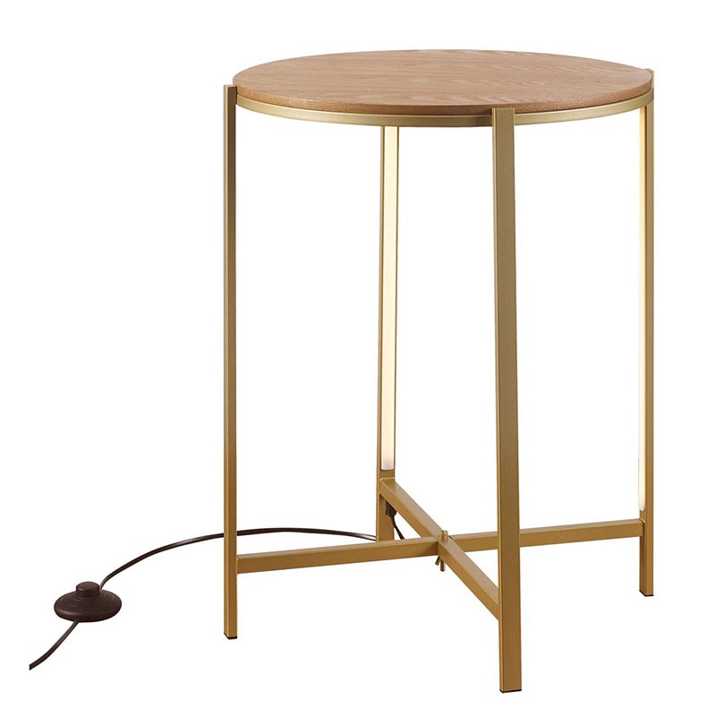 Приставной стол Kelin Side Table Bronze LED Бронза Древесина Приставной стол Kelin Side Table Bronze LED Бронза Древесина в Твери | Loft Concept