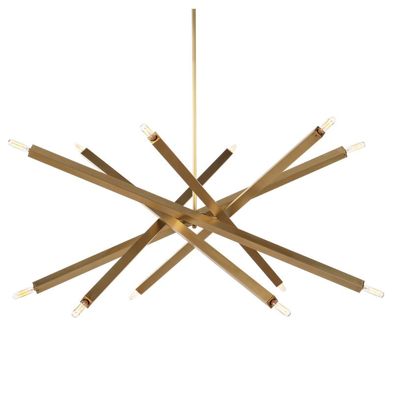 Люстра Blathmac Brass Chandelier Латунь Люстра Blathmac Brass Chandelier Латунь в Твери | Loft Concept