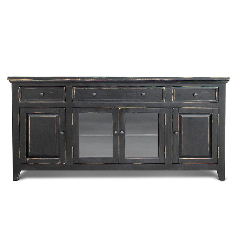 Комод длинный в стиле прованс Geronimo Provence HARMONIE Weathered Charcoal long Винтажный черный Комод длинный в стиле прованс Geronimo Provence HARMONIE Weathered Charcoal long Винтажный черный в Твери | Loft Concept