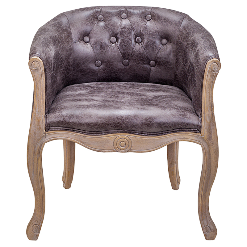 Кресло низкое в стиле прованс Louis French Armchair brown Коричневый Кресло низкое в стиле прованс Louis French Armchair brown Коричневый в Твери | Loft Concept