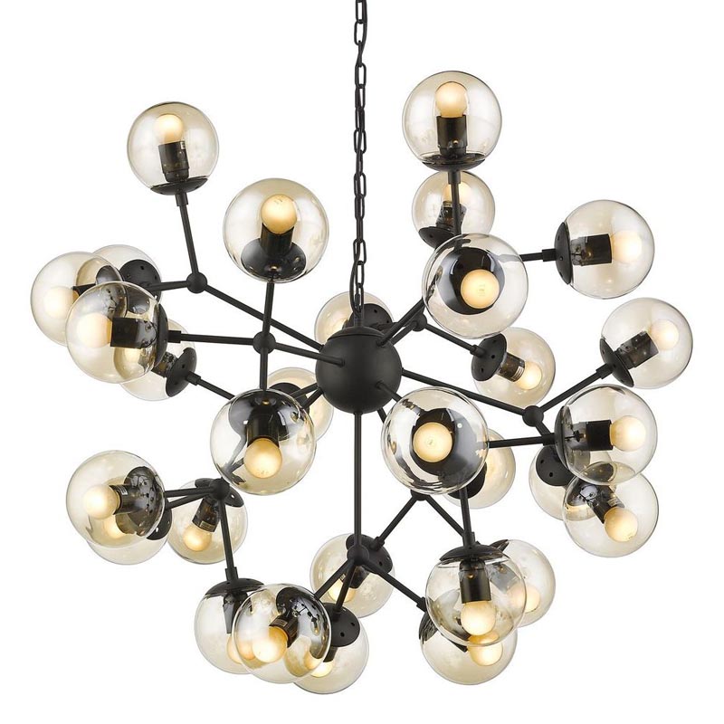 Люстра Modo Chandelier black Черный Янтарный Люстра Modo Chandelier black Черный Янтарный в Твери | Loft Concept