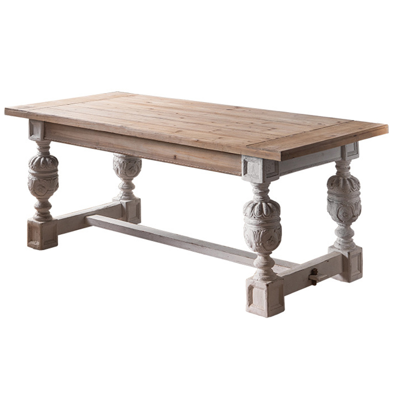 Обеденный стол Garland Provence Dining Table Древесина Белый Обеденный стол Garland Provence Dining Table Древесина Белый в Твери | Loft Concept