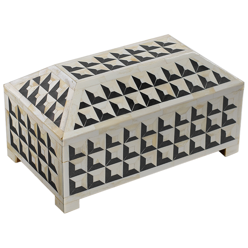 Шкатулка Casket Bone Inlay Черно-белый Шкатулка Casket Bone Inlay Черно-белый в Твери | Loft Concept