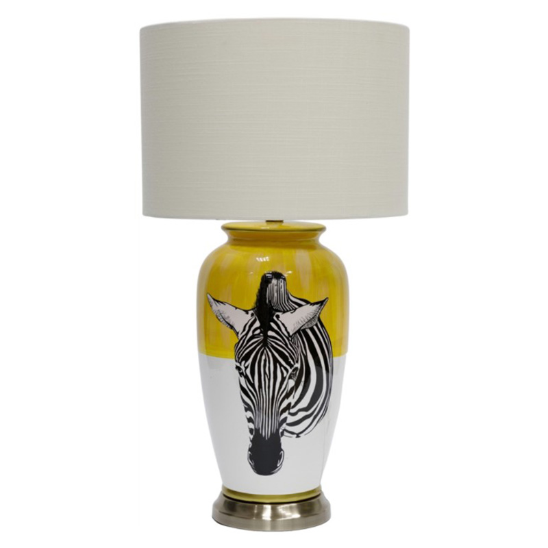Настольная лампа Zebra head Table lamp Белый Желтый Черный Настольная лампа Zebra head Table lamp Белый Желтый Черный в Твери | Loft Concept
