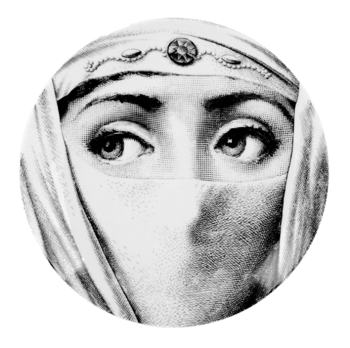 Декоративная тарелка Fornasetti 084 Черный Декоративная тарелка Fornasetti 084 Черный в Твери | Loft Concept