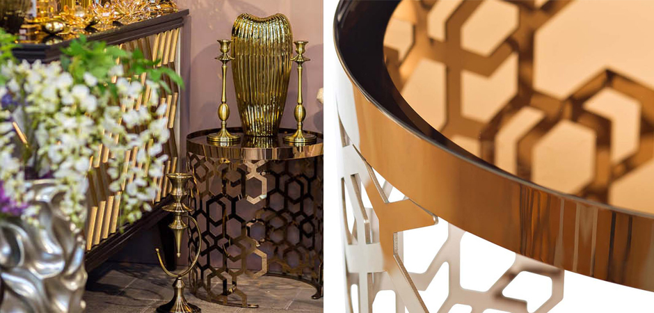 Стол Yen Geometry Table Pink Gold 50 Стол Yen Geometry Table Pink Gold 50 - Loft-Concept в Твери