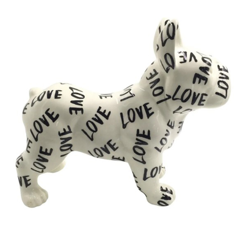 Статуэтка Bulldog Love Белый Черный Статуэтка Bulldog Love Белый Черный в Твери | Loft Concept