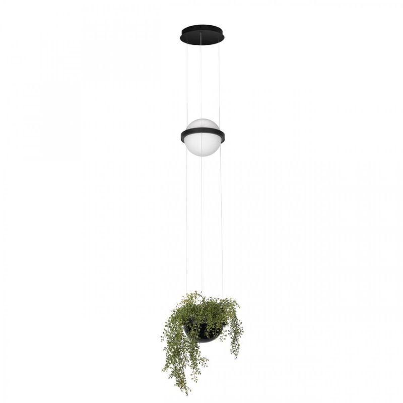 Подвесной светильник c чашей для живых растений Palma by Vibia Черный Белый Подвесной светильник c чашей для живых растений Palma by Vibia Черный Белый в Твери | Loft Concept