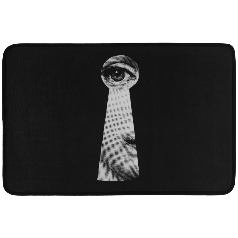 Ковер Keyhole Fornasetti Rug Черно-белый Ковер Keyhole Fornasetti Rug Черно-белый в Твери | Loft Concept