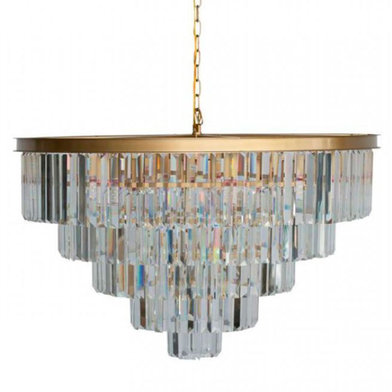 Круглая Люстра RH 1920s Odeon GOLD iron Five Layers Прозрачное Стекло диаметр 80 см Золотой Прозрачное Стекло Круглая Люстра RH 1920s Odeon GOLD iron Five Layers Прозрачное Стекло диаметр 80 см Золотой Прозрачное Стекло в Твери | Loft Concept