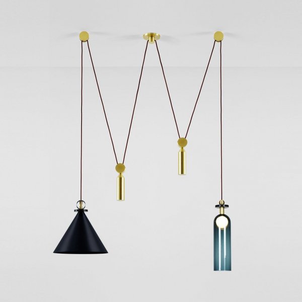 Подвесной светильник Shape up Double Pendant Black Черный Подвесной светильник Shape up Double Pendant Black Черный в Твери | Loft Concept