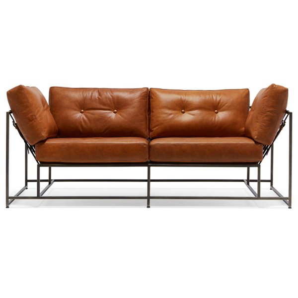 Двухместный диван Two Seat Encounter Leather Sofa Коричневый винтаж Двухместный диван Two Seat Encounter Leather Sofa Коричневый винтаж в Твери | Loft Concept