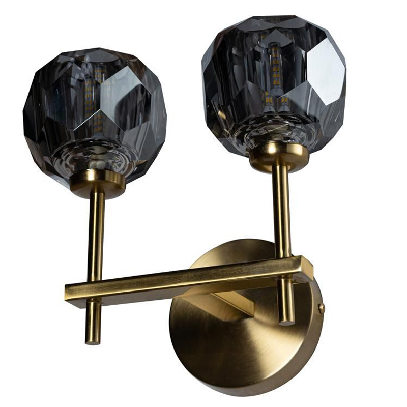 Бра RH Boule de Cristal Double Sconce smoky Латунь Дымчатый (Smoke) Бра RH Boule de Cristal Double Sconce smoky Латунь Дымчатый (Smoke) в Твери | Loft Concept