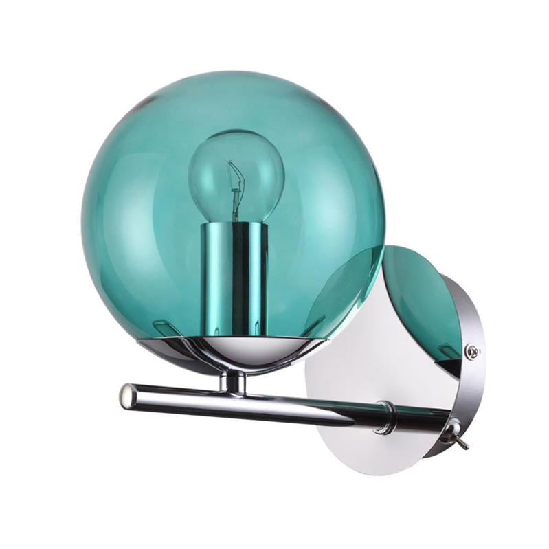Бра Bolle Hanging Lamp Blue Хром Бирюзовый Бра Bolle Hanging Lamp Blue Хром Бирюзовый в Твери | Loft Concept