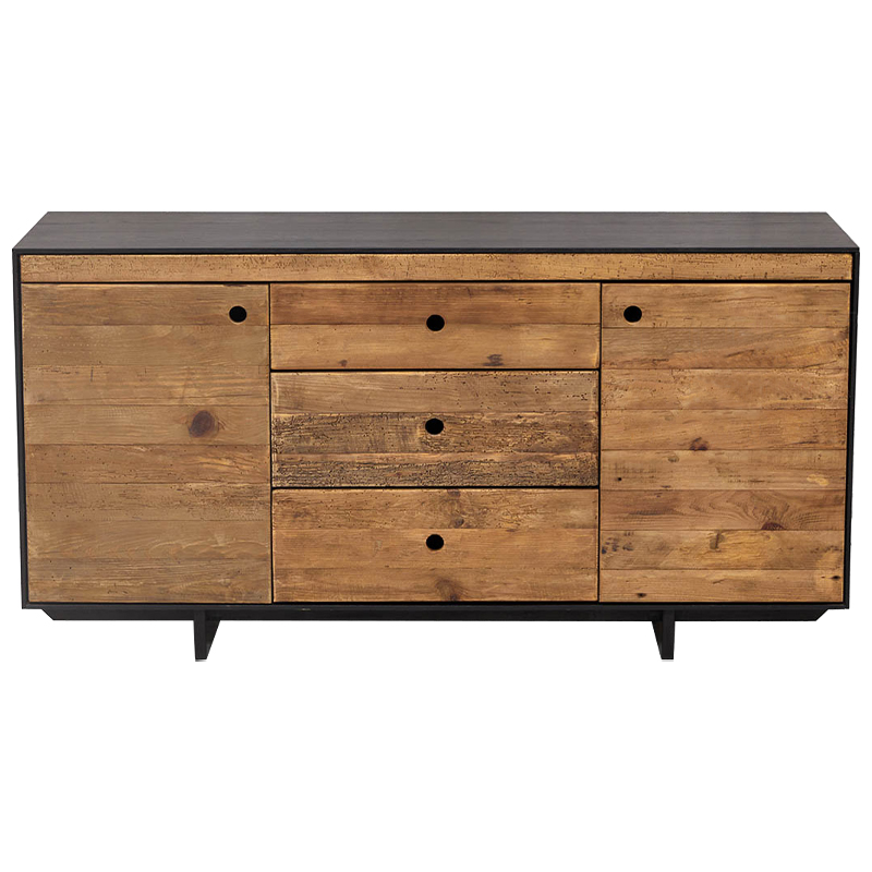 Комод деревянный с 2-мя дверцами и 3-мя ящиками Russell Chest of Drawers Коричневый Древесина Комод деревянный с 2-мя дверцами и 3-мя ящиками Russell Chest of Drawers Коричневый Древесина в Твери | Loft Concept