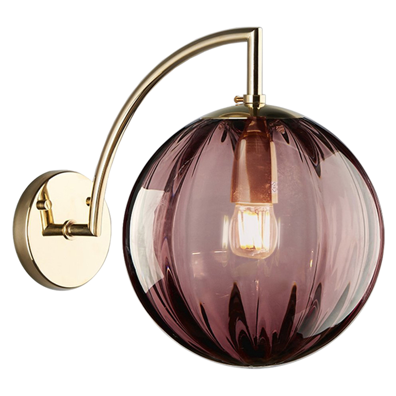 Бра Hector Sconce burgundy Глянцевое золото Бургундский красный Бра Hector Sconce burgundy Глянцевое золото Бургундский красный в Твери | Loft Concept