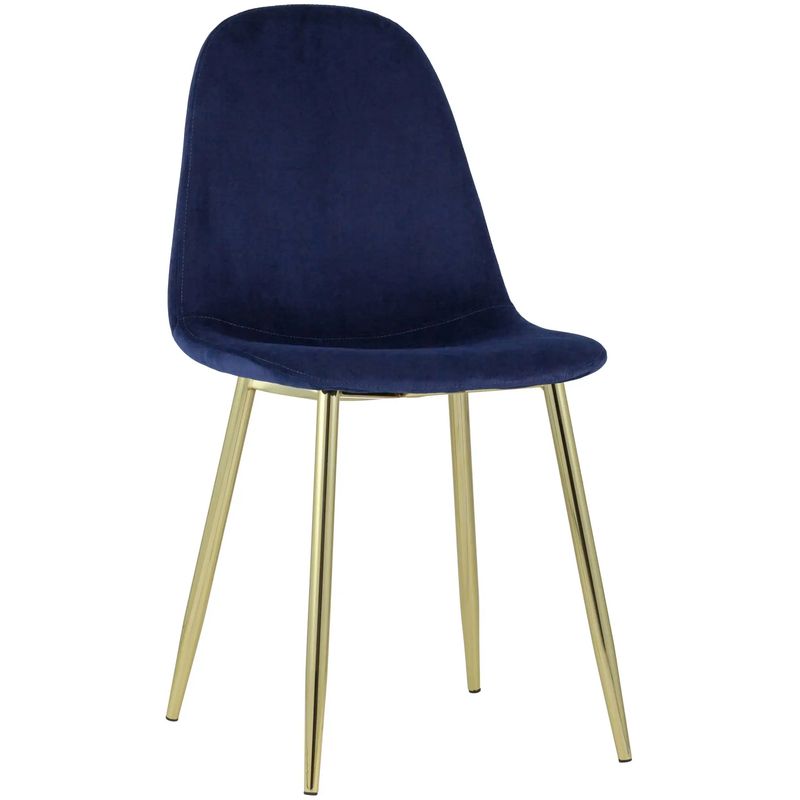 Стул Archie Chair Темно-Синий Велюр Золотые ножки Темно-синий Золотой Стул Archie Chair Темно-Синий Велюр Золотые ножки Темно-синий Золотой в Твери | Loft Concept