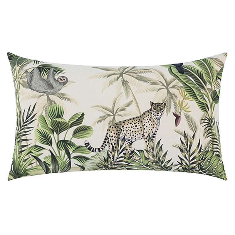 Декоративная подушка Rainforest Animals Cushion Бежевый Зеленый Серый Декоративная подушка Rainforest Animals Cushion Бежевый Зеленый Серый в Твери | Loft Concept
