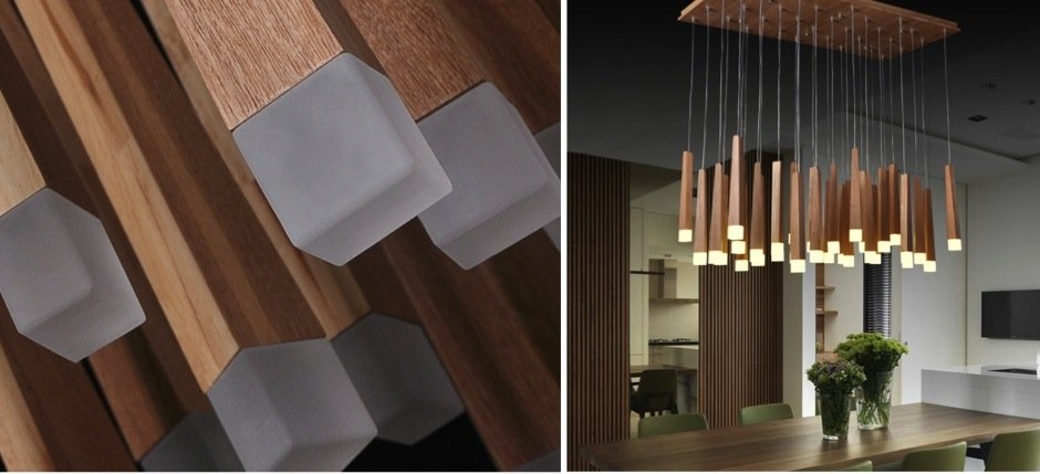 Люстра Wooden Glowworm Square Люстра Wooden Glowworm Square - Loft-Concept в Твери