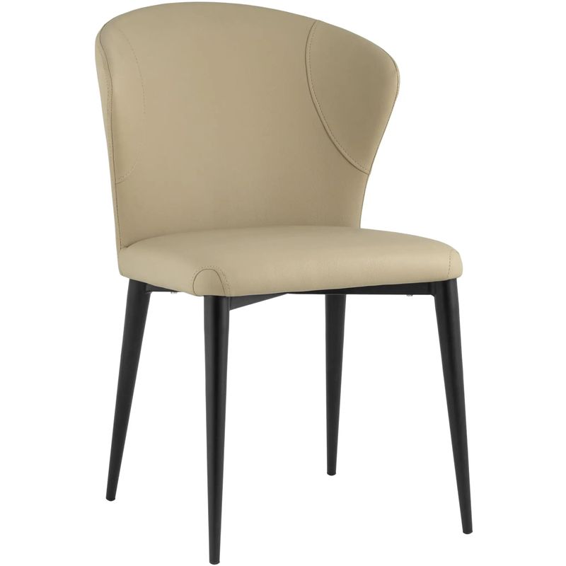 Стул Enigma Chair Бежевая Экокожа Бежевый Черный Стул Enigma Chair Бежевая Экокожа Бежевый Черный в Твери | Loft Concept