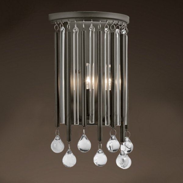 Бра Midlight Verona Crystal Chandelier Черный Прозрачный Бра Midlight Verona Crystal Chandelier Черный Прозрачный в Твери | Loft Concept