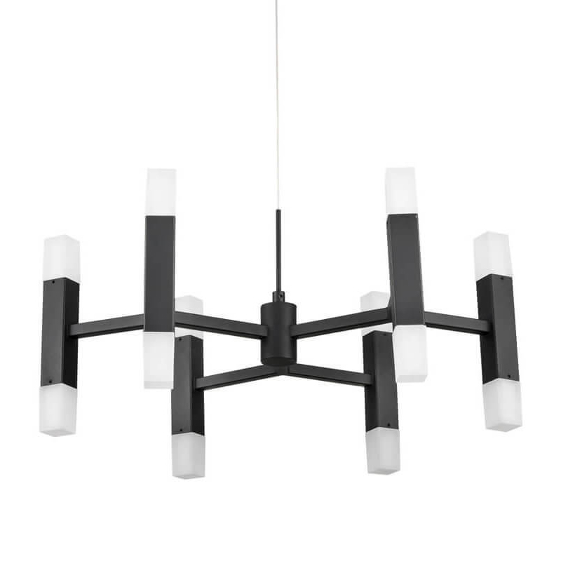 Люстра Rigor & Conciseness Lighting Angular Plafond Black Белый Черный Люстра Rigor & Conciseness Lighting Angular Plafond Black Белый Черный в Твери | Loft Concept