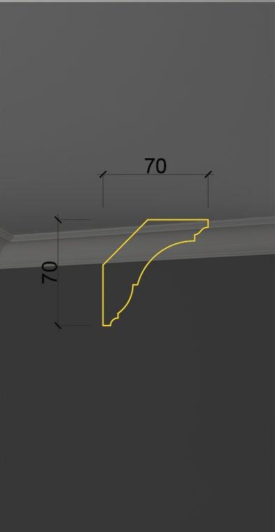 Гладкий карниз KT-58 в Твери