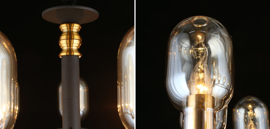 Люстра c овальными плафонами Champagne Glass Люстра c овальными плафонами Champagne Glass - Loft-Concept в Твери