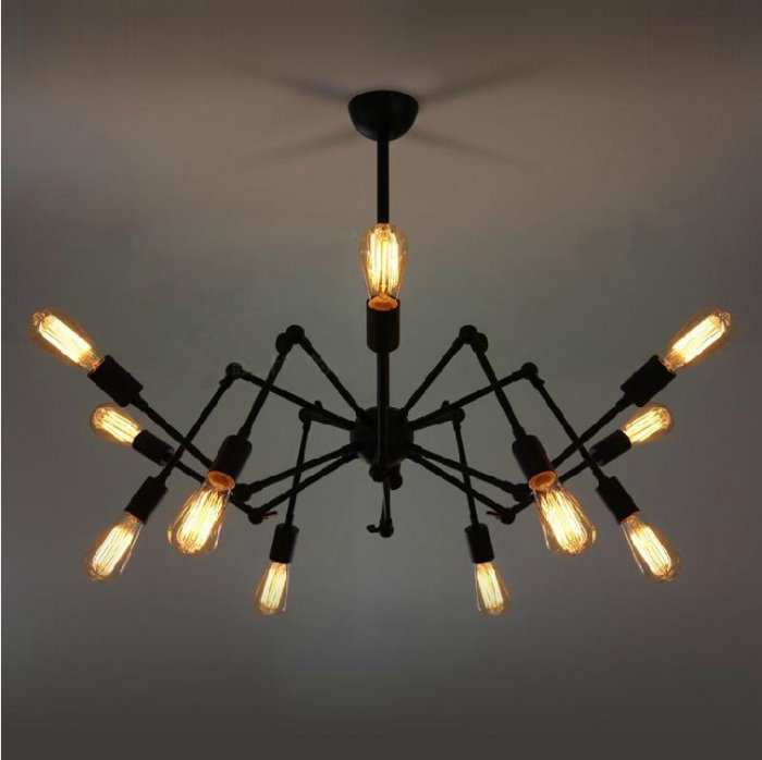 Люстра Loft Industrial Sputnik Chandelier Spider Черный Люстра Loft Industrial Sputnik Chandelier Spider Черный в Твери | Loft Concept