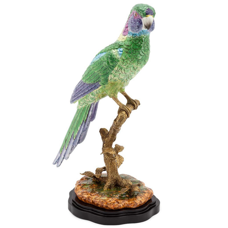 Статуэтка PARROT ATLANTIDE SINGLE BRANCH Мульти Бронза Черный Статуэтка PARROT ATLANTIDE SINGLE BRANCH Мульти Бронза Черный в Твери | Loft Concept