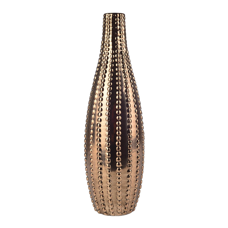 Ваза Ribbed Vase Narrow Throat bronze-gold 34 Ваза Ribbed Vase Narrow Throat bronze-gold 34 в Твери | Loft Concept