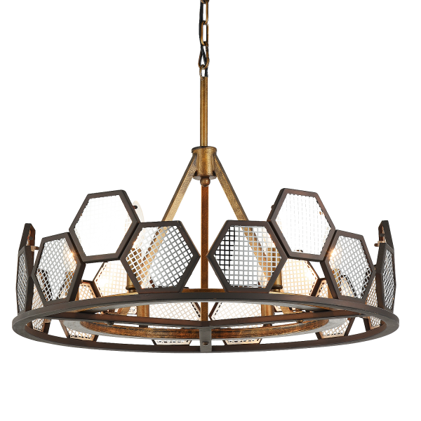 Люстра MetalComb Pendant 6 Черный Бронза Люстра MetalComb Pendant 6 Черный Бронза в Твери | Loft Concept