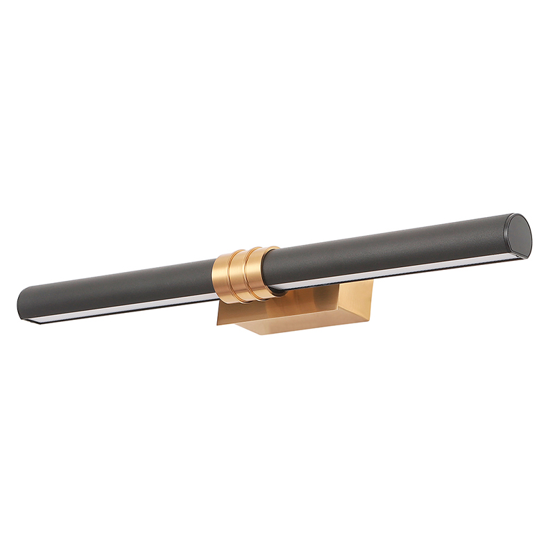 Бра с черным матовым корпусом и золотистым креплением Trumpet tube Латунь Белый Черный Бра с черным матовым корпусом и золотистым креплением Trumpet tube Латунь Белый Черный в Твери | Loft Concept