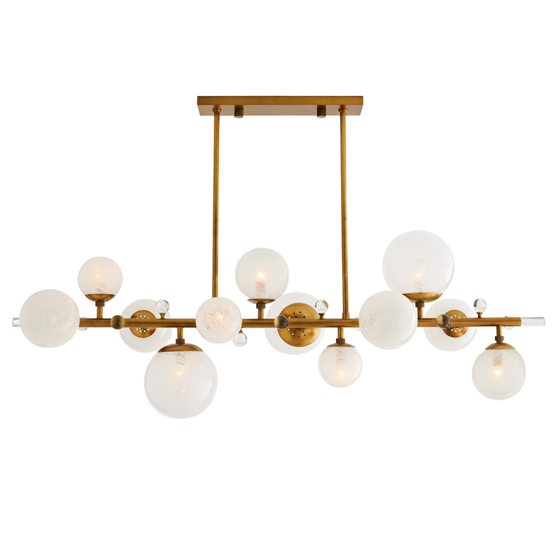 Люстра Arteriors TROON CHANDELIER Золотой Прозрачный Белый Люстра Arteriors TROON CHANDELIER Золотой Прозрачный Белый в Твери | Loft Concept