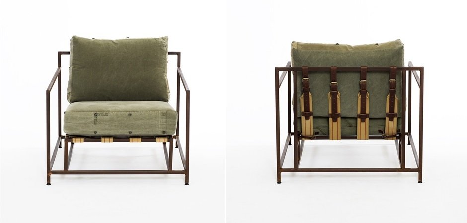 Кресло Inheritance Armchair Olive Military Fabric Кресло Inheritance Armchair Olive Military Fabric - Loft-Concept в Твери