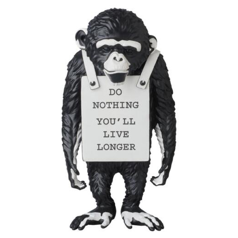 Статуэтка Banksy Lying Monkey Black and White Черно-белый Статуэтка Banksy Lying Monkey Black and White Черно-белый в Твери | Loft Concept
