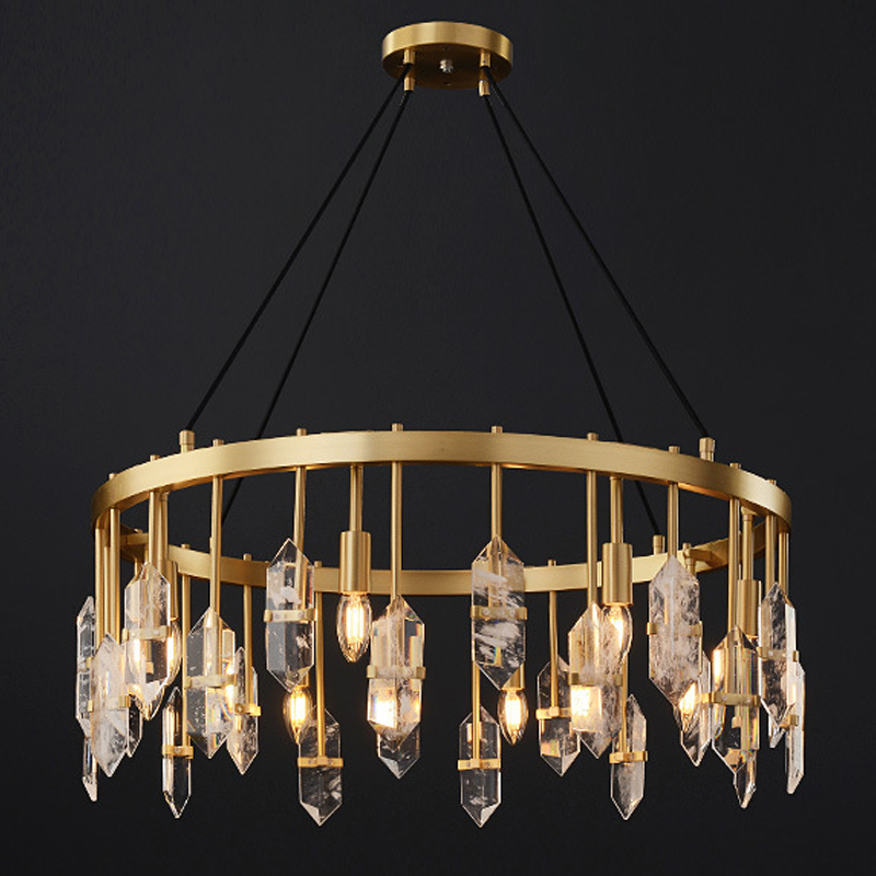 Люстра Dorotea Chandelier Латунь Прозрачный Люстра Dorotea Chandelier Латунь Прозрачный в Твери | Loft Concept