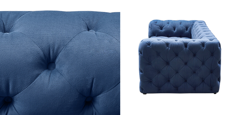 Диван Soho tufted blue velor Диван Soho tufted blue velor - Loft-Concept в Твери