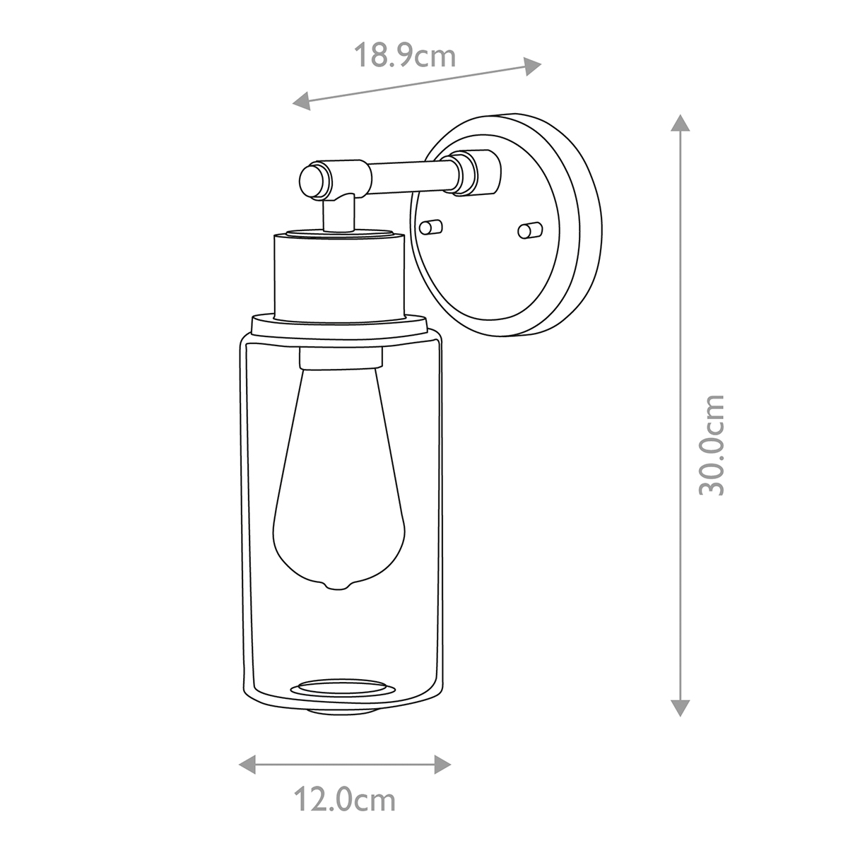 Бра с цилиндрическим прозрачным плафоном из стекла с пузырьками Elstead Lighting в Твери
