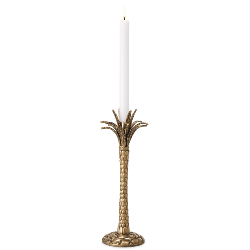 Подсвечник Eichholtz Candle Holder Palm Desert Винтажная латунь Подсвечник Eichholtz Candle Holder Palm Desert Винтажная латунь в Твери | Loft Concept