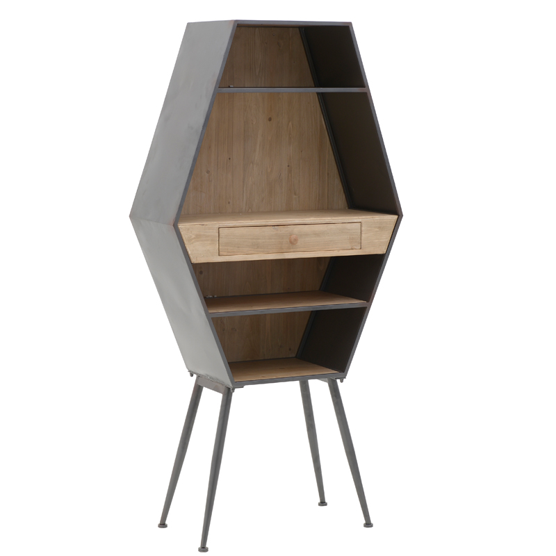 Стеллаж Rhombus Wood Rack Бежевый Черный Стеллаж Rhombus Wood Rack Бежевый Черный в Твери | Loft Concept