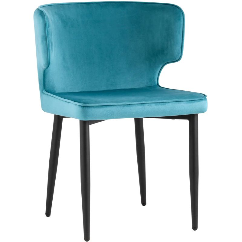 Стул Mateo Chair Бирюзовый Велюр Бирюзовый Черный Стул Mateo Chair Бирюзовый Велюр Бирюзовый Черный в Твери | Loft Concept