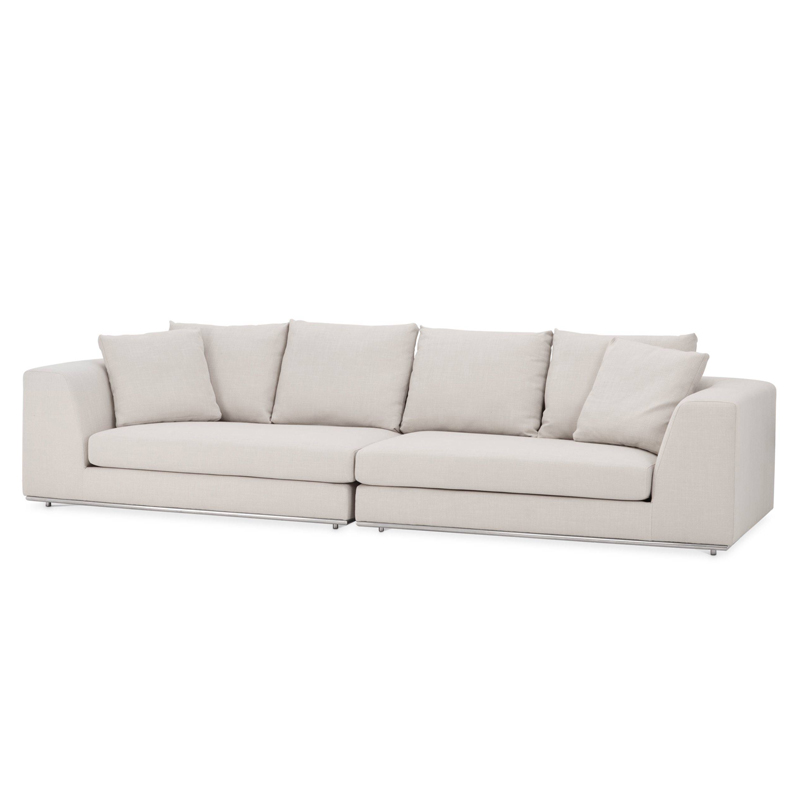 Диван Eichholtz Sofa Marlon Brando Молочный Нержавеющая сталь Диван Eichholtz Sofa Marlon Brando Молочный Нержавеющая сталь в Твери | Loft Concept