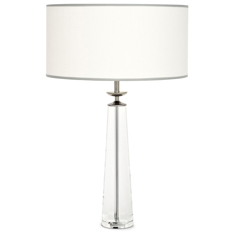 Настольная лампа Eichholtz Table Lamp Chaumon Прозрачный Белый Никель Настольная лампа Eichholtz Table Lamp Chaumon Прозрачный Белый Никель в Твери | Loft Concept