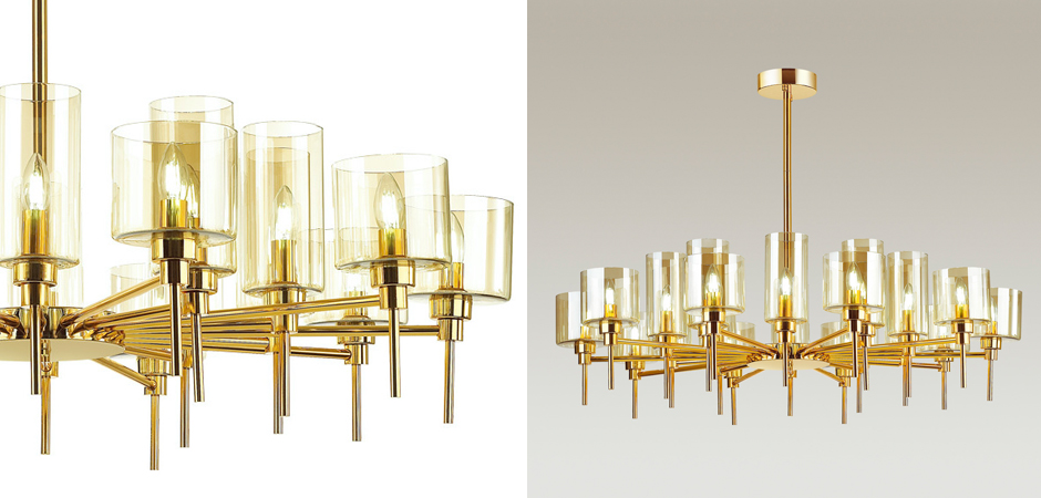 Люстра AXO Light Spillray Gold Lamps 20 Люстра AXO Light Spillray Gold Lamps 20 - Loft-Concept в Твери