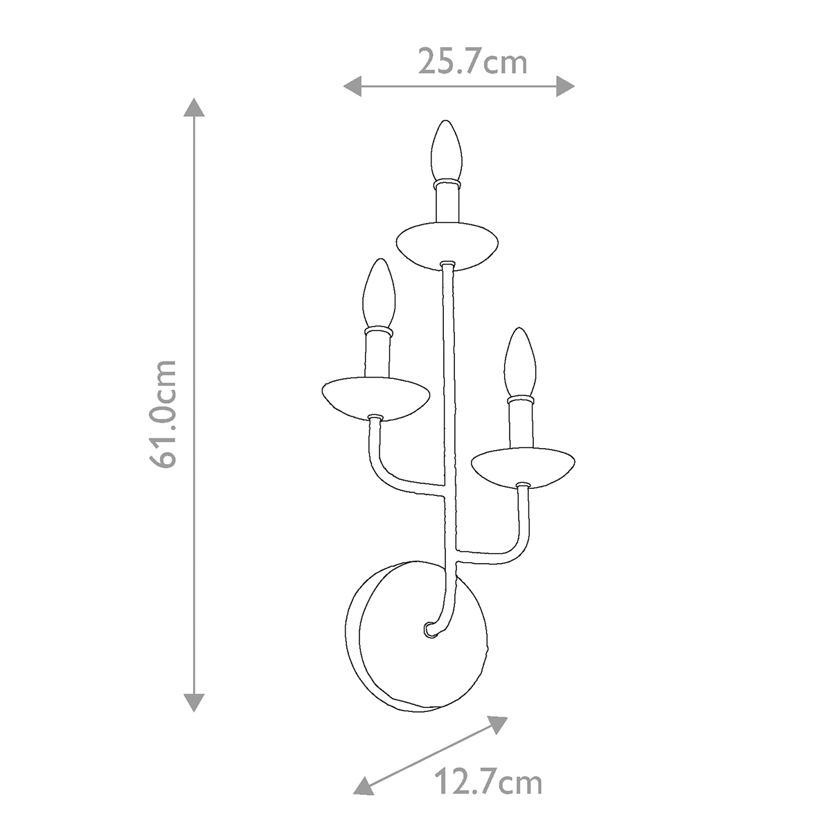 Бра с 3-мя лампами в форме свеч и фактурным покрытием Feiss в Твери